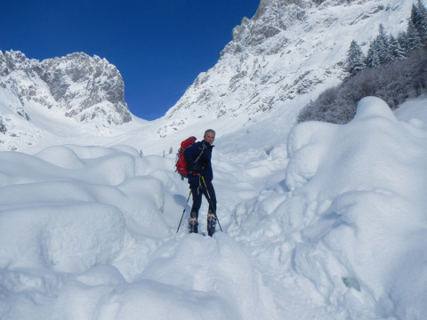 Skitour zum Ellmauer Tor im Wilden Kaiser an einem traumhaften Tag (Jan. 2013)