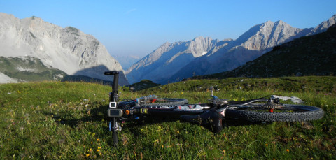 MTB-Tour im Karwendel nahe dem Stempeljoch (Juli 2013)