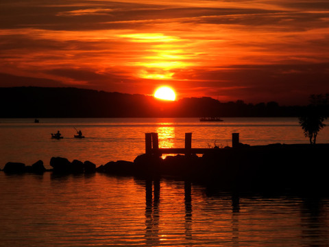 Sonnenuntergang am Chiemsee