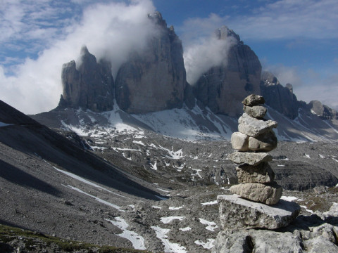 Drei Zinnen in den Dolomiten